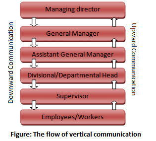 communication vertical flow advantages communications structure disadvantages organizational within flows level