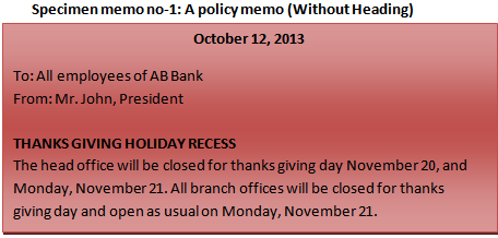 A policy memo