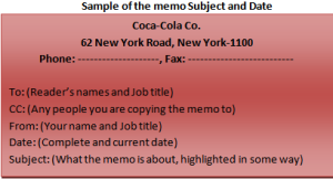 Different Parts of a Business Memo | Sample Memo