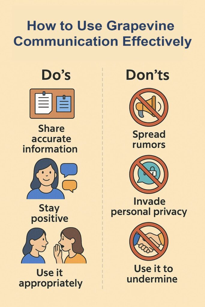 How to Use Grapevine Communication Effectively