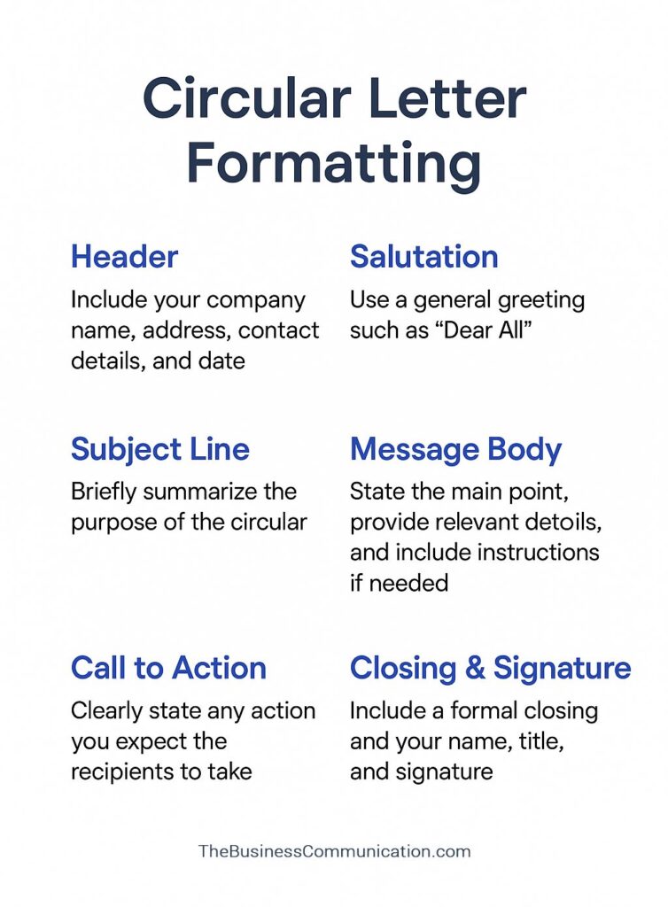 Circular Letter Formatting