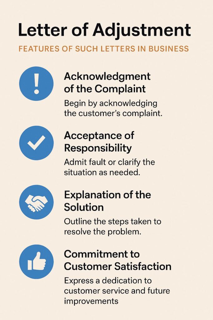 Letter of Adjustment