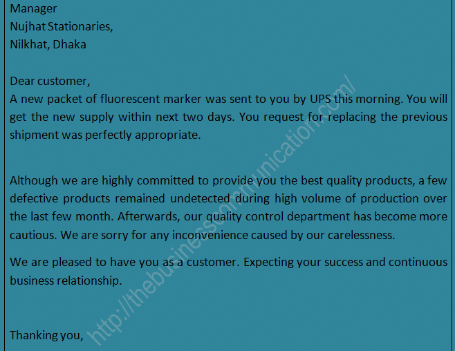 Specimen of adjustment grant letter-Overview of adjustment letter