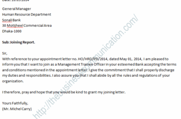 What is joining letter-Speciment of joining letter