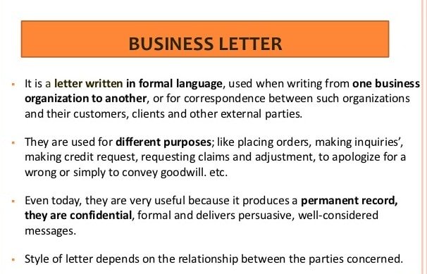 Meaning of Commercial Letter