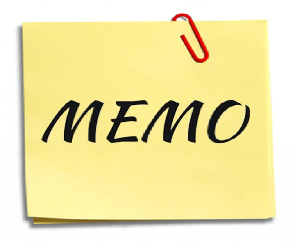 Importance of Memo Objectives of Memo Purposes of Memo