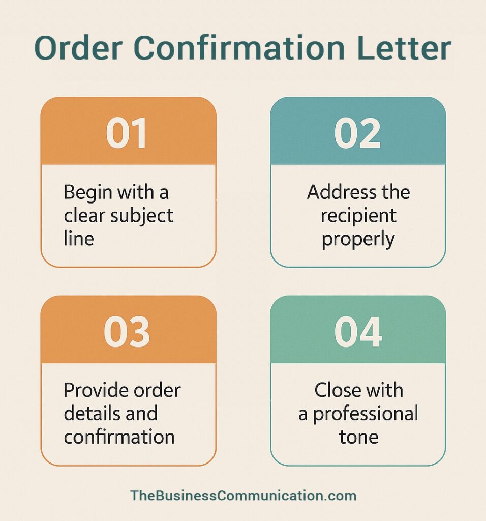Order Confirmation Letter