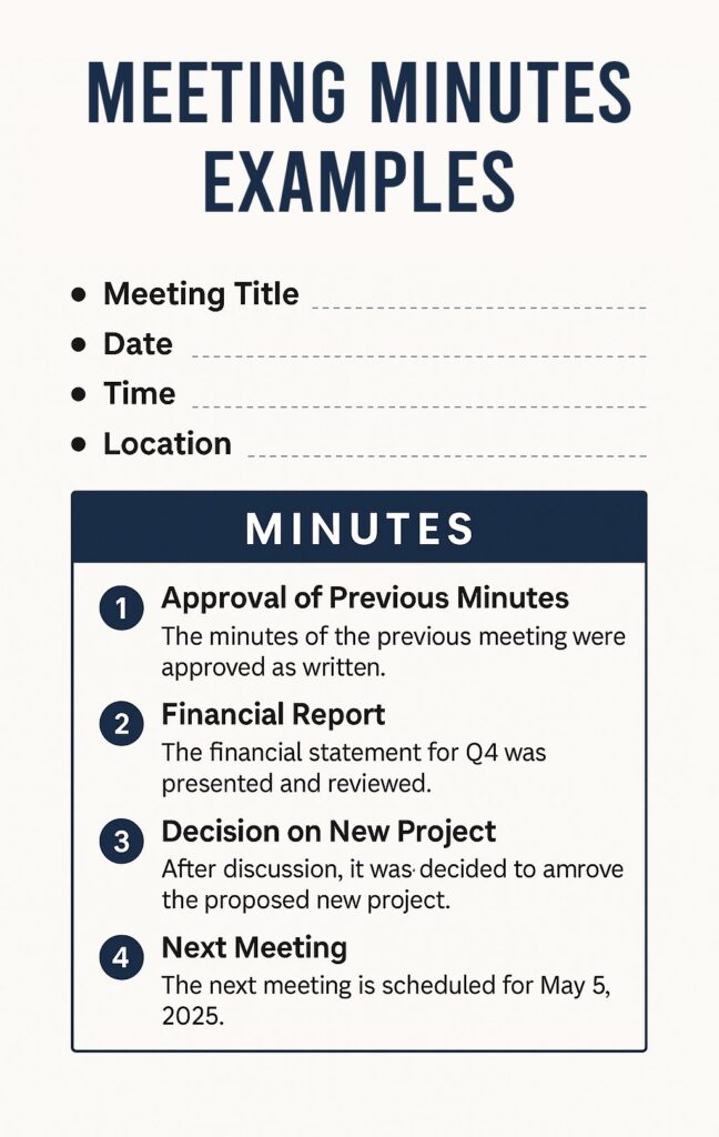 meeting minutes examples